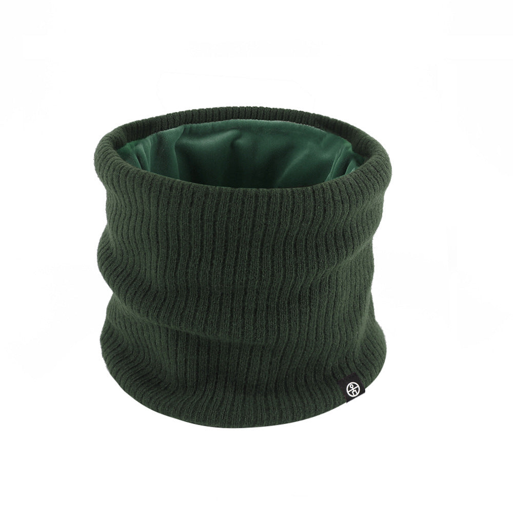 Knitted tubular scarf, lined