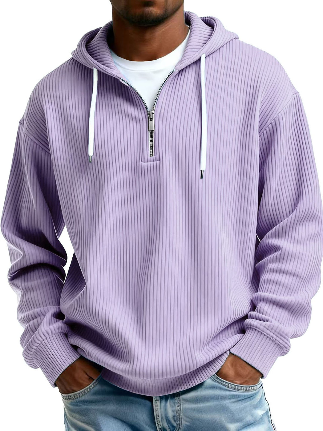 Men's hooded sweatshirt with zipper