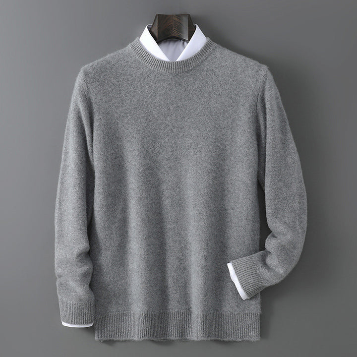 Men's Wool Sweater, Crew Neck, 100% Wool, Reinforced