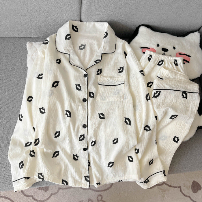 Women's Pajama Set made of cotton blend, long sleeve