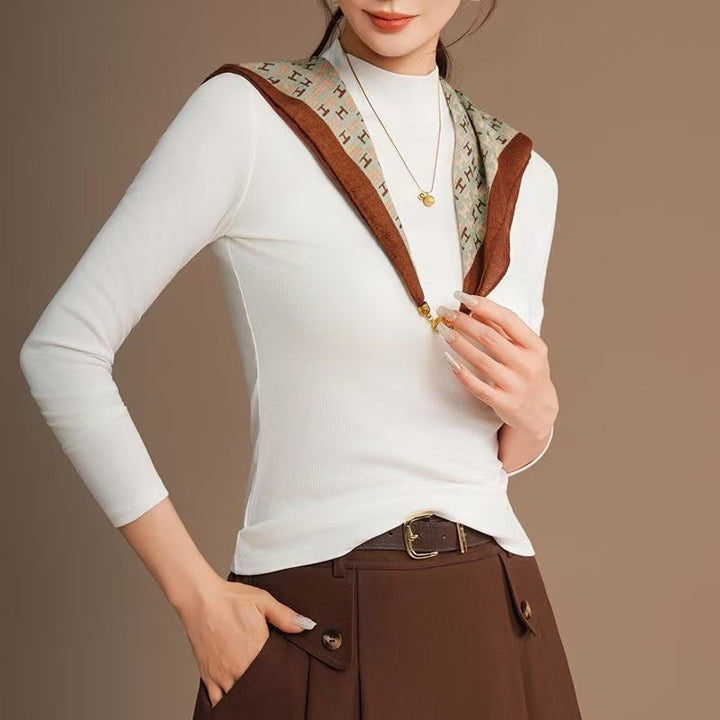 Women's knit sweater, elastic, for autumn and winter