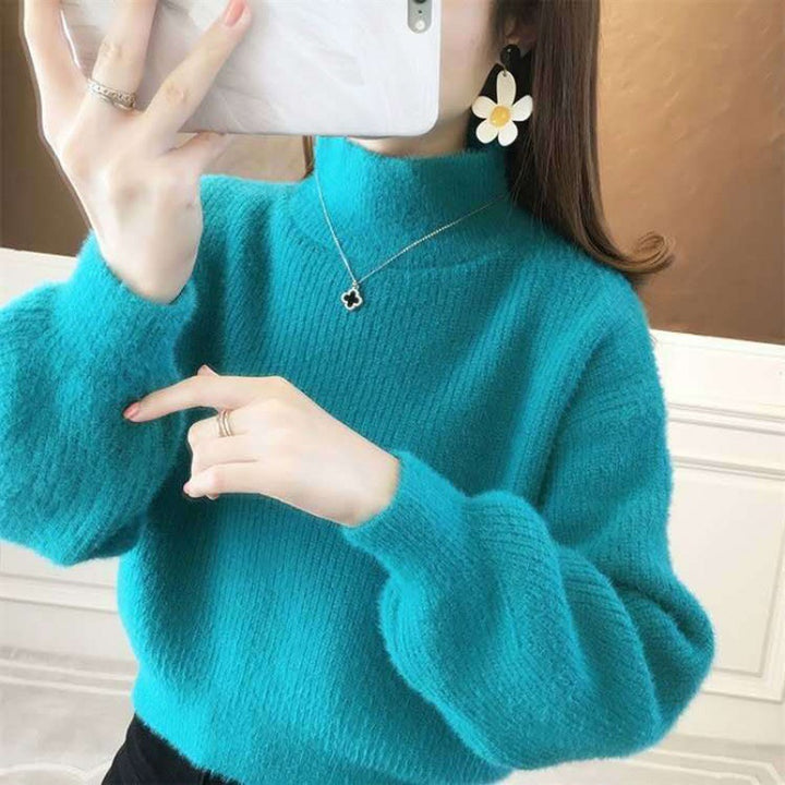 Women's Sweater, Short, Lantern Sleeves, Knit