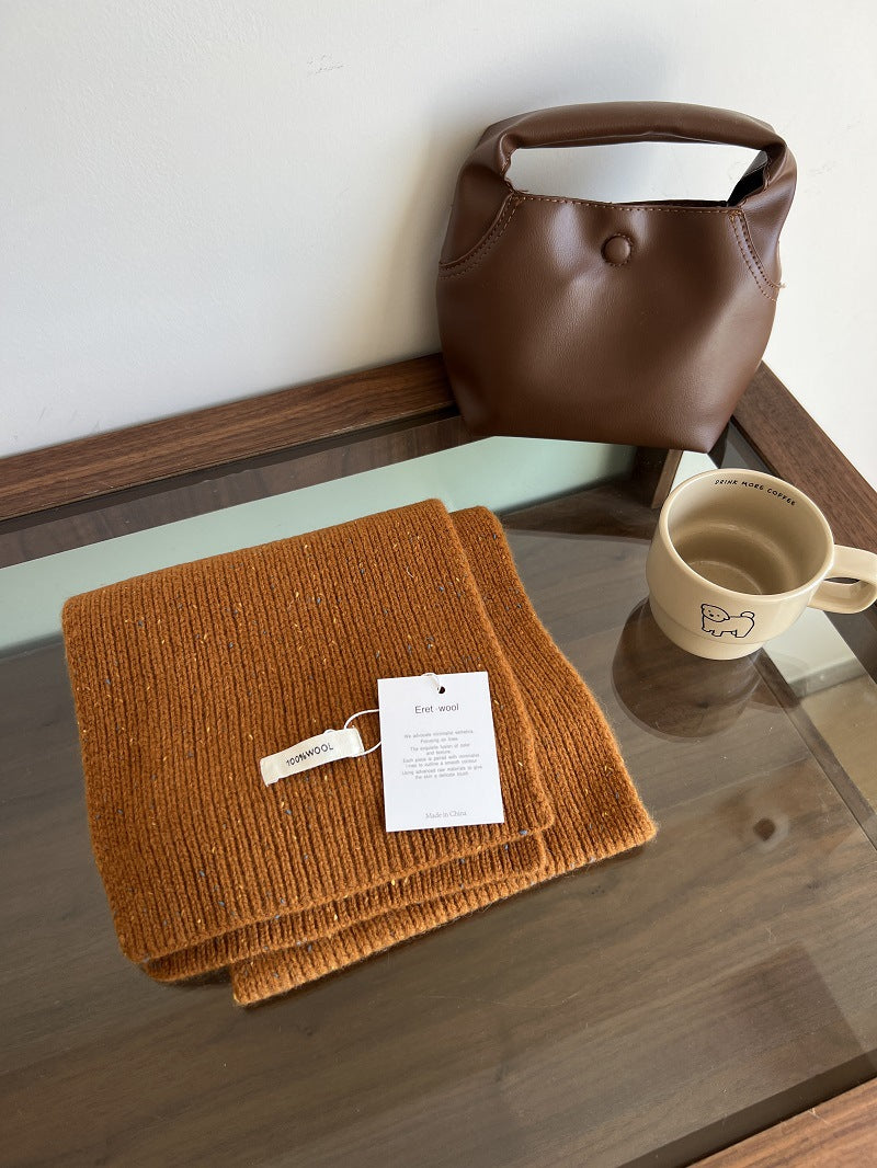 Thicker merino wool knitted scarf