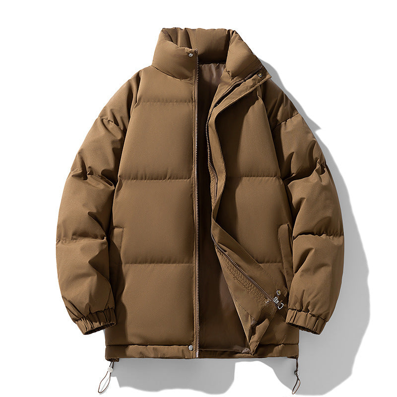 Padded hooded jacket for men and women, warm