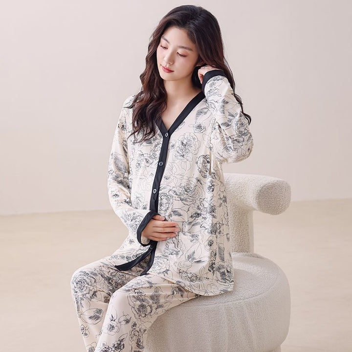 Maternity and nursing house suit, cotton, various designs