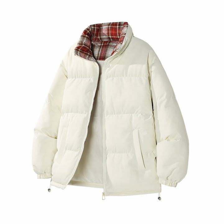 Men's Stand Collar Puffer Jacket, Lined, Winter