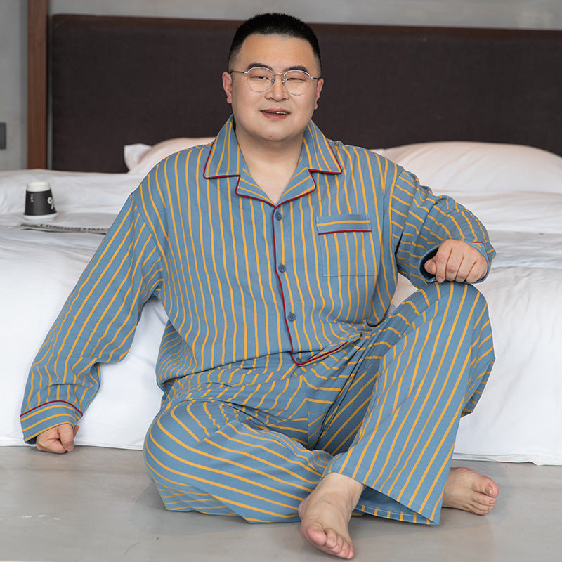 Men's Pajama Set, 100% Cotton, Long Sleeve, Plus Sizes