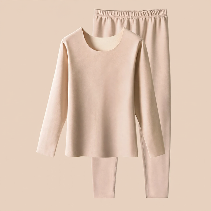 Padded thermal underwear set with heating function