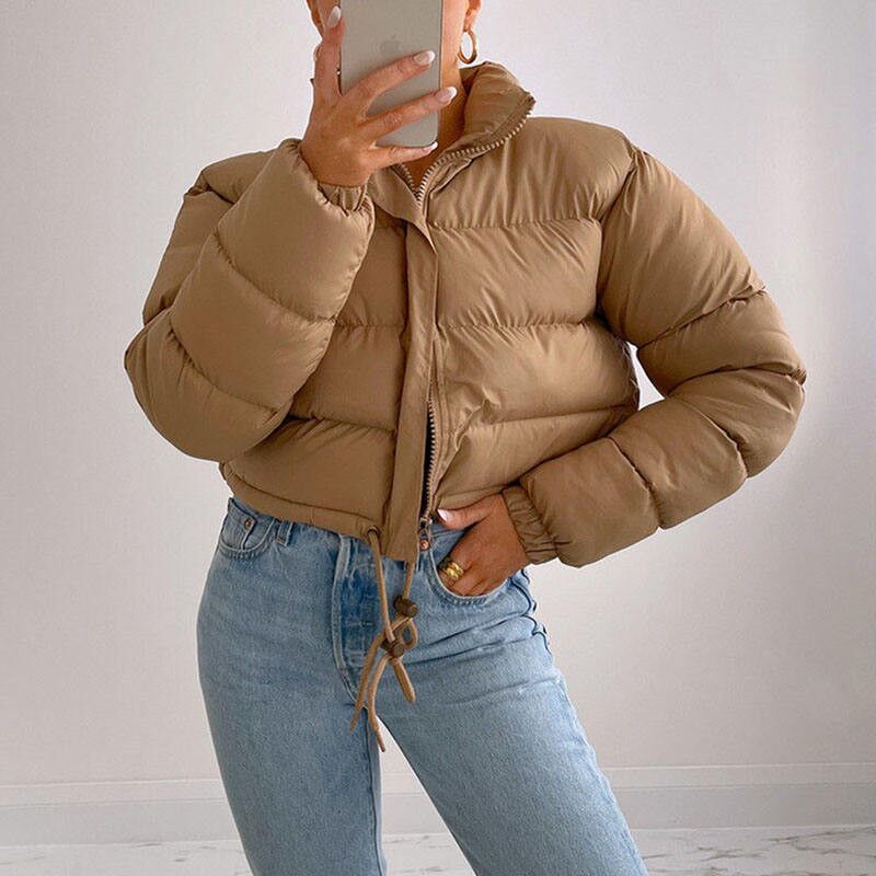 Padded women's quilted jacket in oversized look