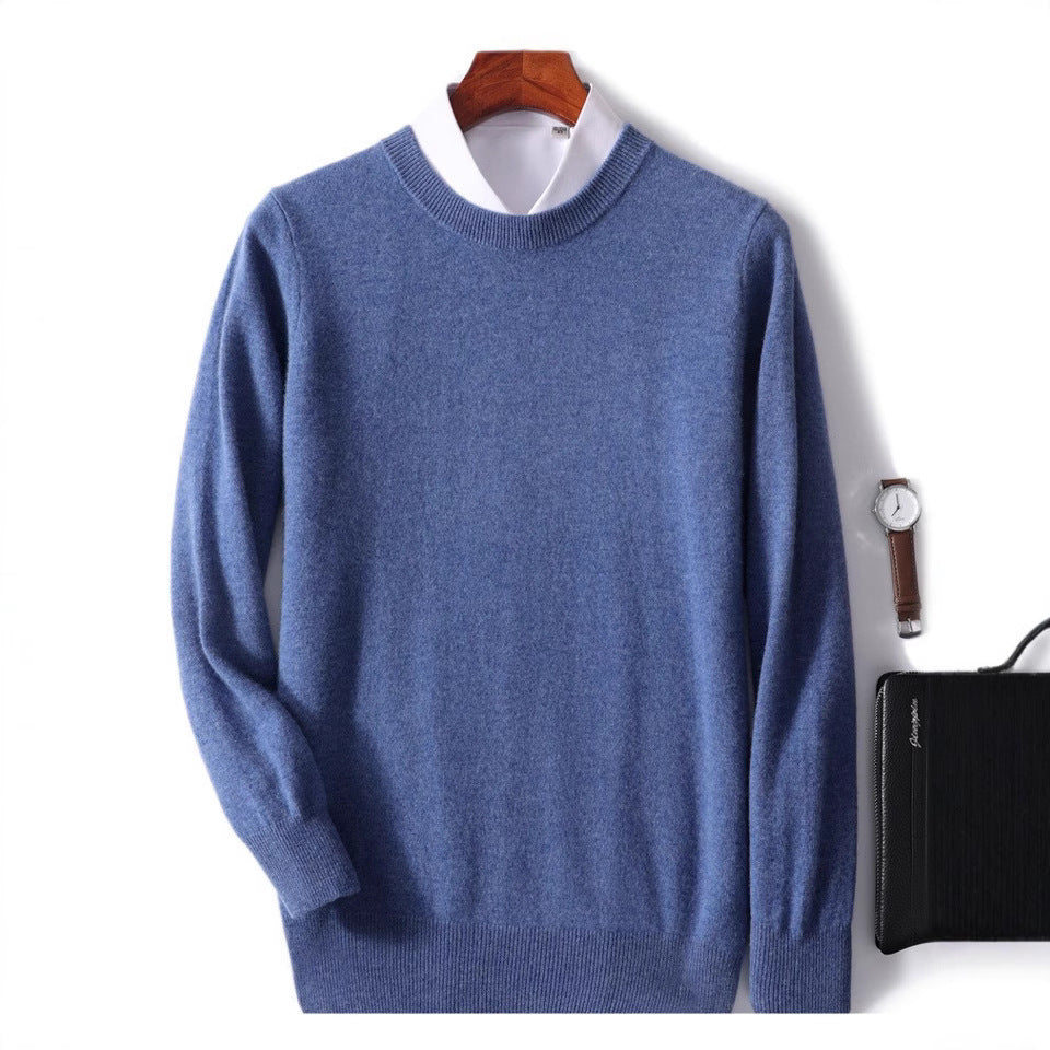 Men's pullover, round neck, loose fit
