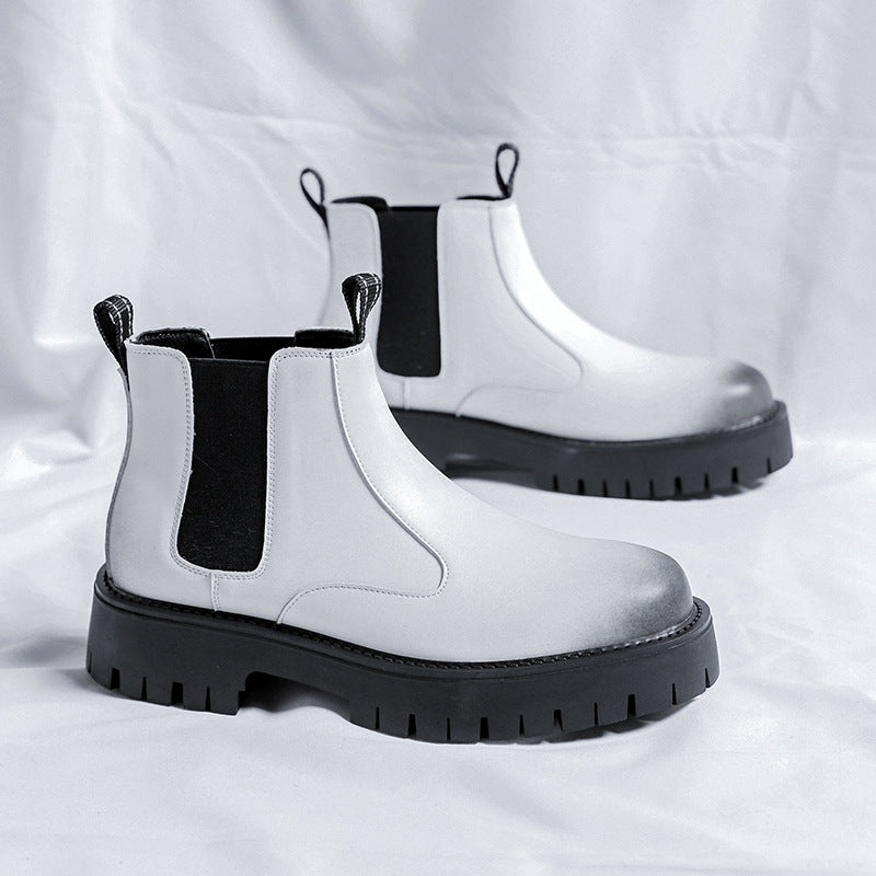 Men's Chelsea boots, microfiber, rubber sole