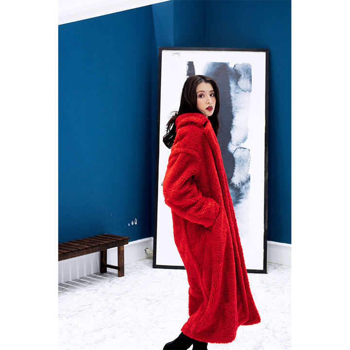 Teddy-Coat, long, padded, model 9830
