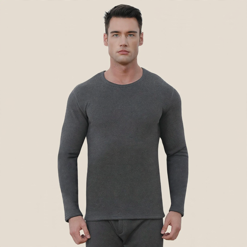 Thermal underwear set for couples, warming, round neck