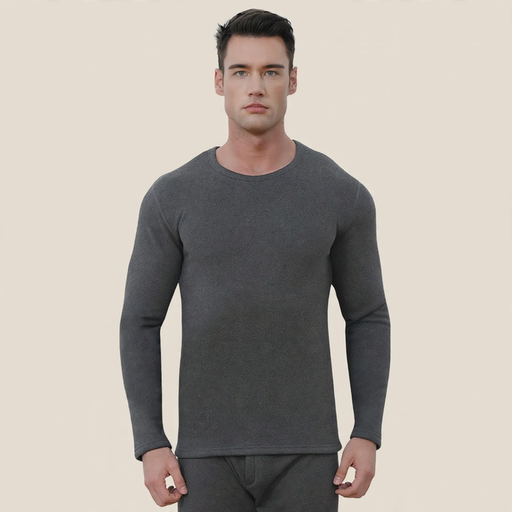 Thermal underwear set for couples, warming, round neck