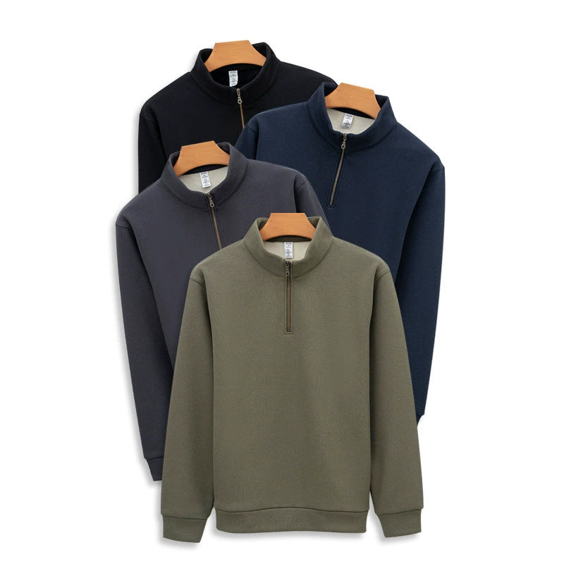 Padded sweatshirt with zipper, cotton