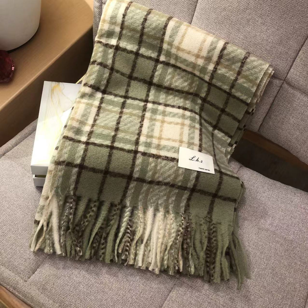 Checked scarf, 200 cm, warming