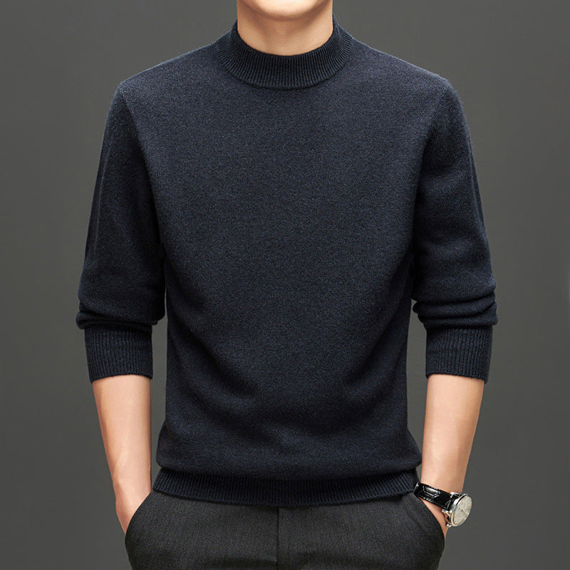 Men's cashmere sweater with stand-up collar, 400g
