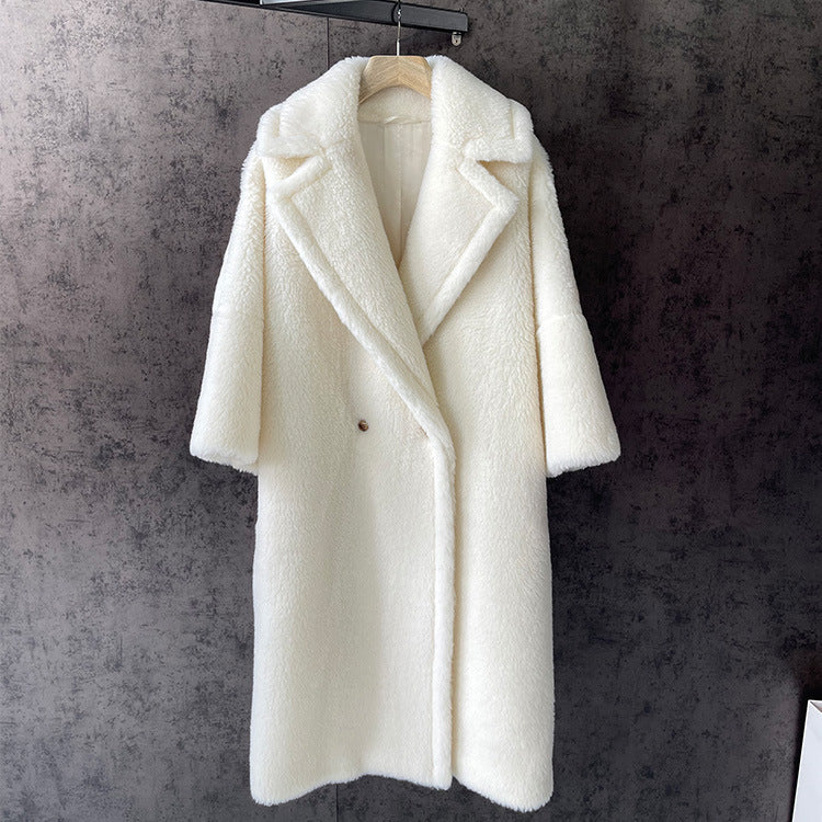Teddy coat made of alpaca wool blend