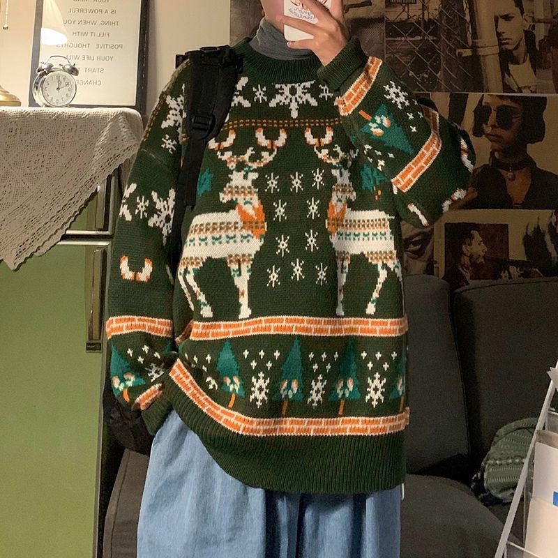Unisex Christmas Sweater with Jacquard Pattern