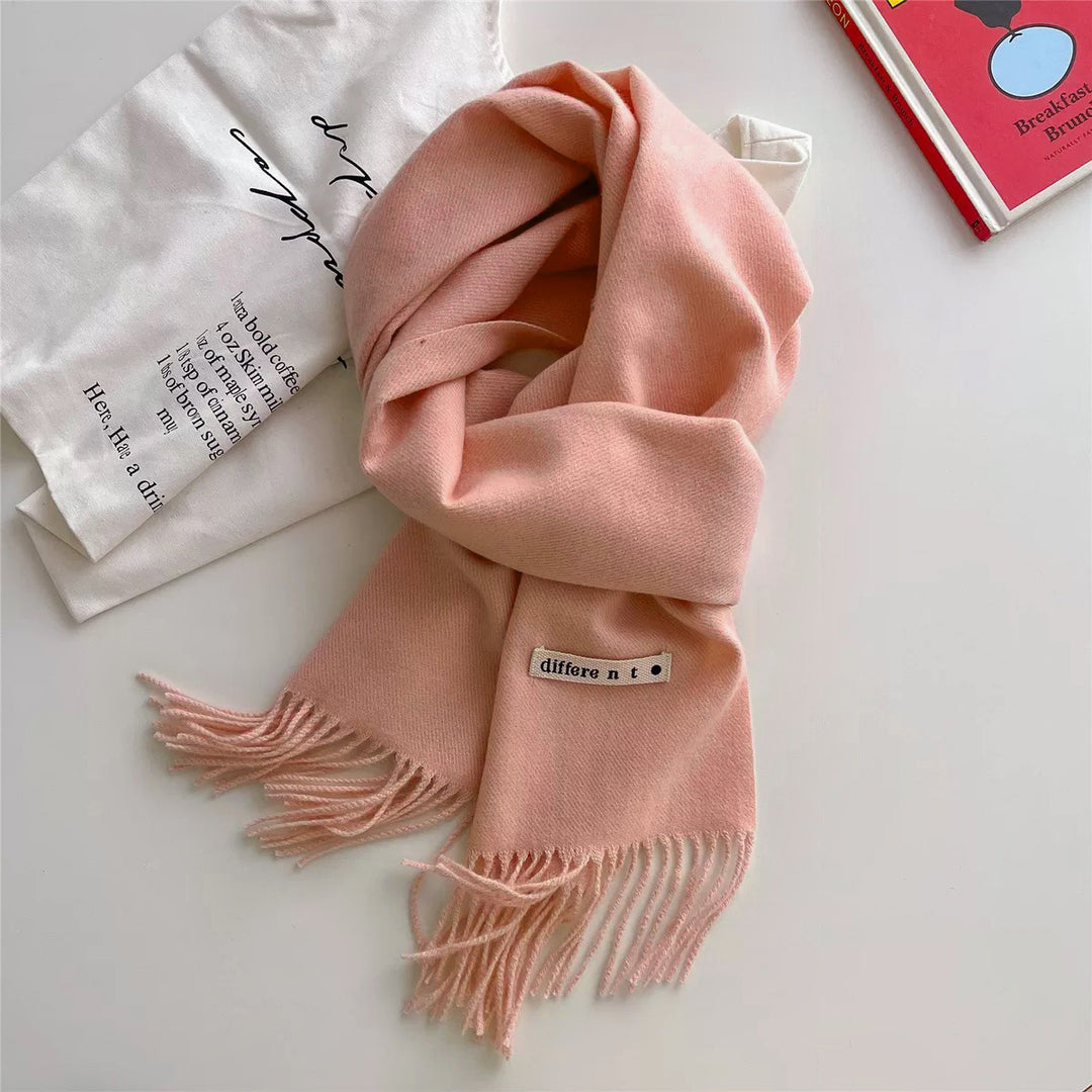 Cashmere scarf, 329g, solid color, 200cm