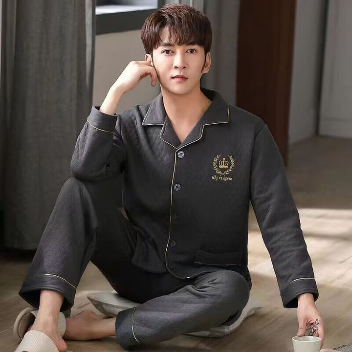 Padded cotton pajamas for men