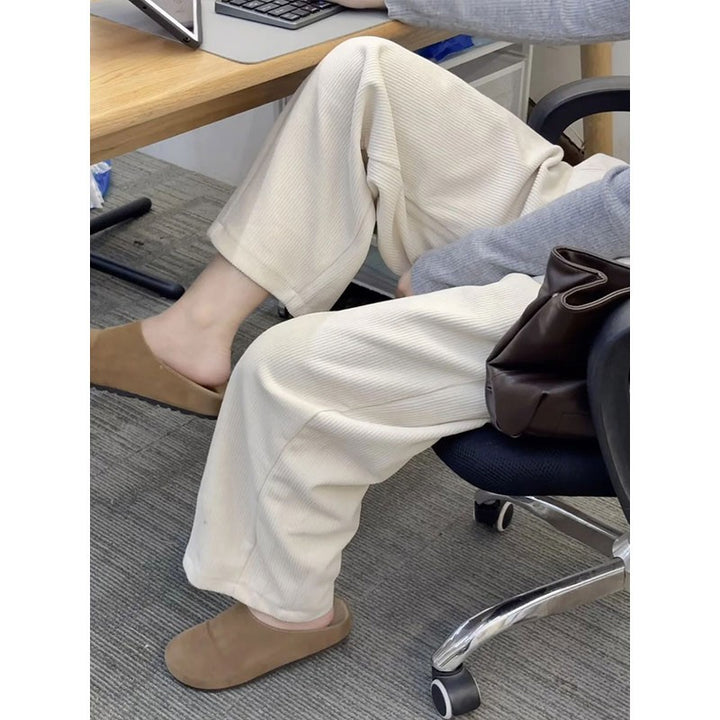 Padded corduroy casual pants for women, carrot cut
