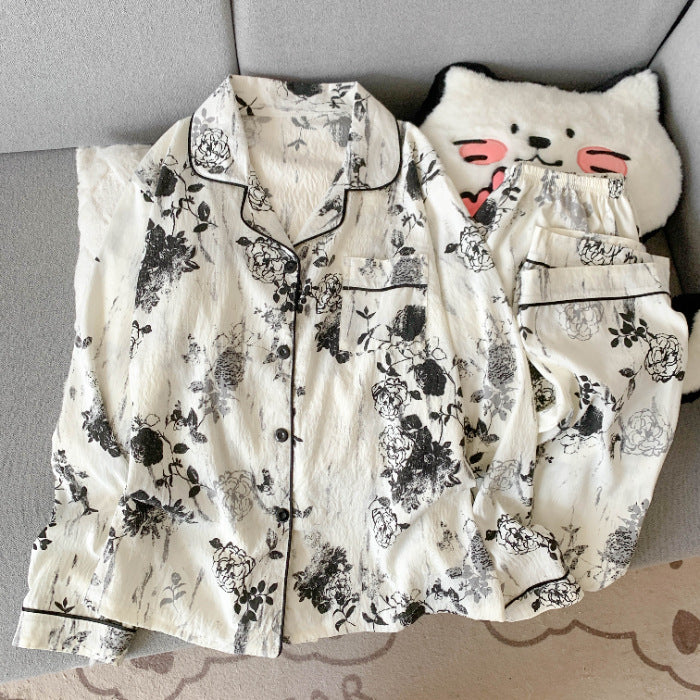 Women's Pajama Set made of cotton blend, long sleeve