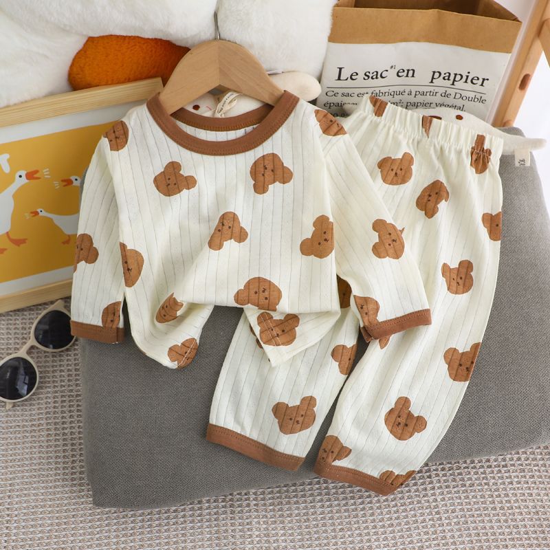 Children's summer pajamas, 100% cotton, 7/8 sleeves