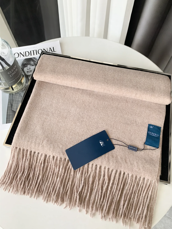 Cashmere scarf, solid color, 200x68 cm
