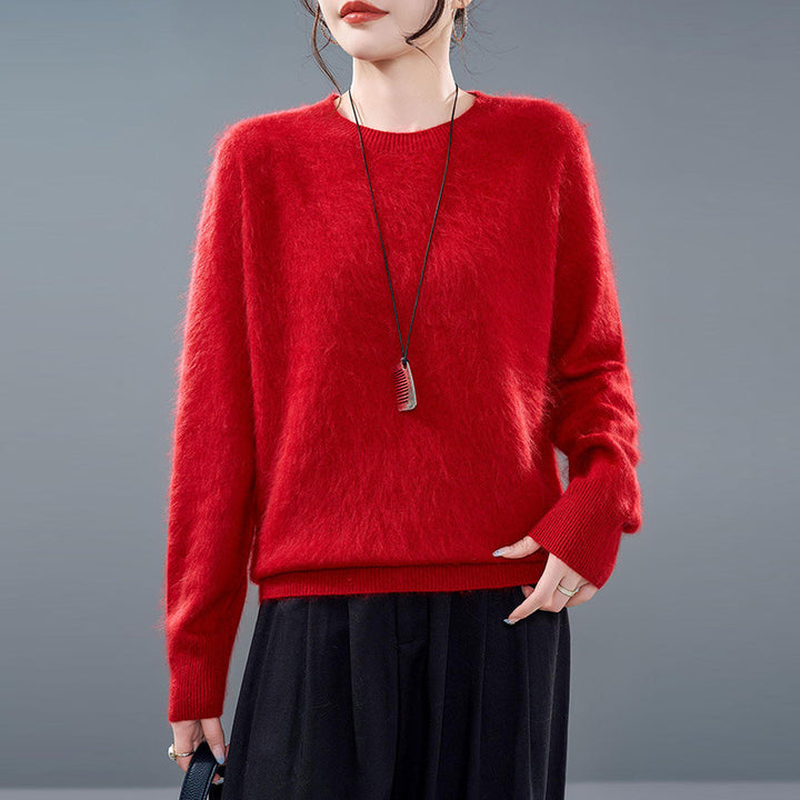 Ladies knit pullover made of soft wool-cashmere mix