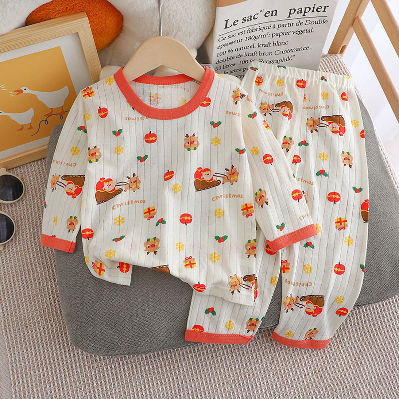 Children's summer pajamas, 100% cotton, 7/8 sleeves