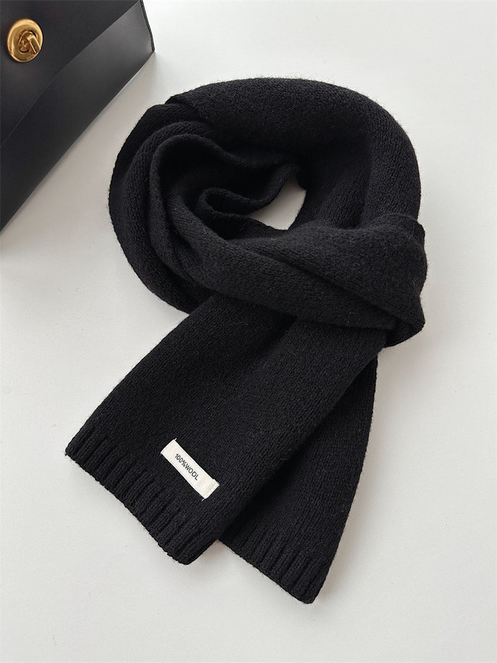 Wool scarf, 100% wool, solid color, 160x20 cm