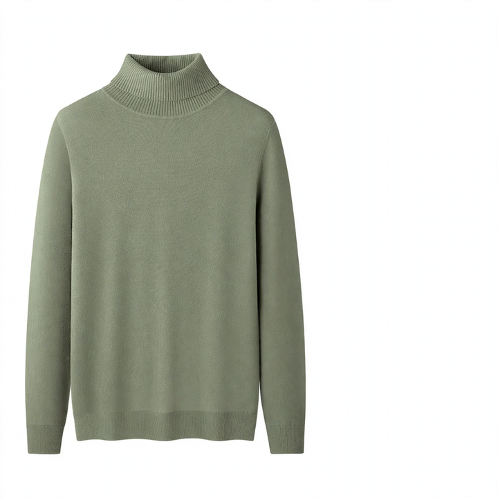 Men's turtleneck sweater, lined, modal blend, 350g