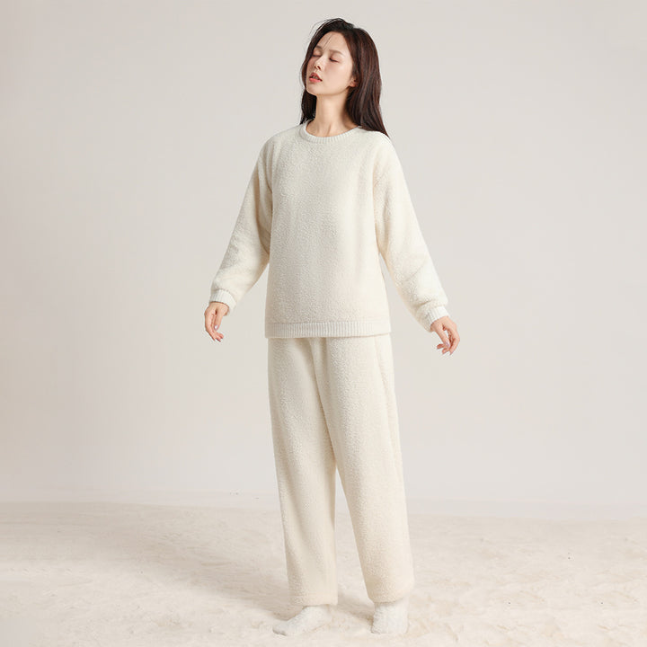 Cozy lounge set for couples, round neck