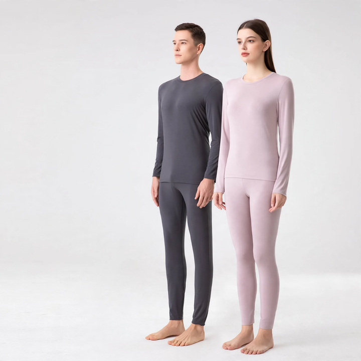 Thermal underwear set, modal, crew neck, skin-friendly