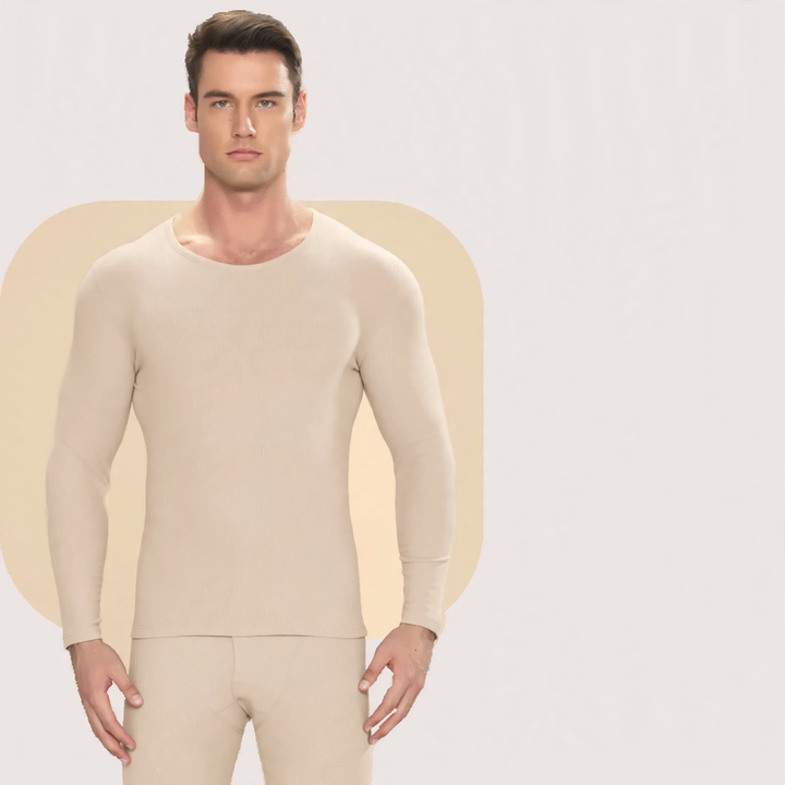 Men's Thermo Top, Cashmere-Silk Blend, Lined