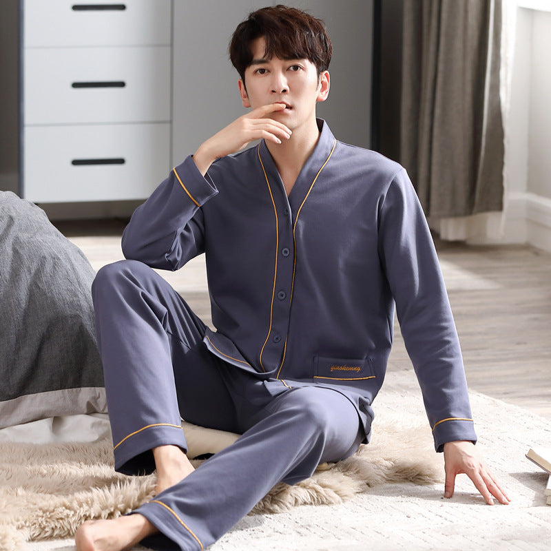Men's Pajama Set, Cotton, Long Sleeve