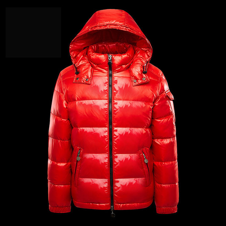Padded short jacket for men and women, solid color