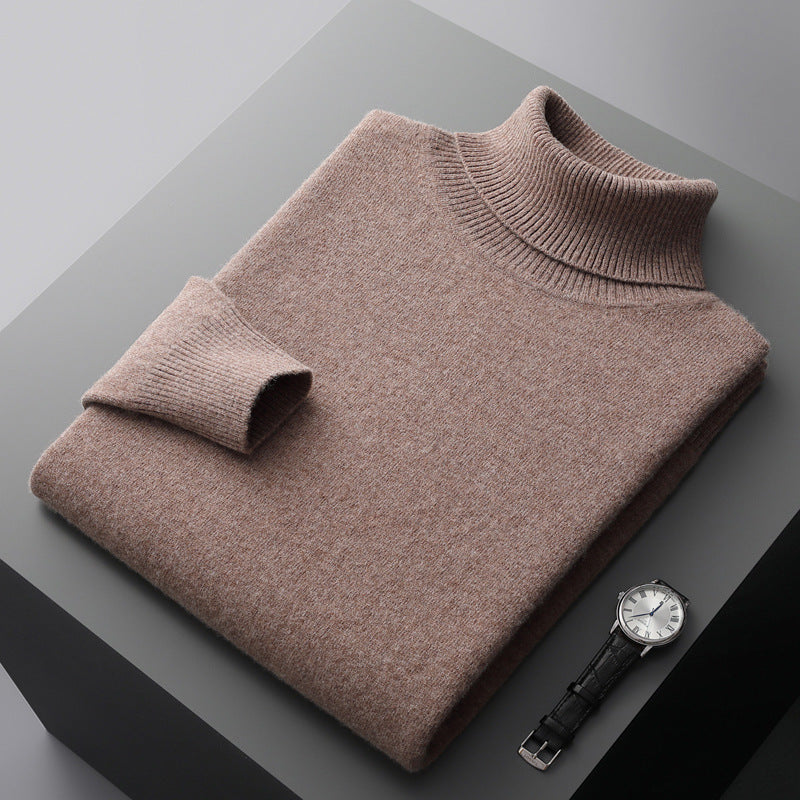 Men's Turtleneck Sweater made of 100% Wool, Plus Sizes