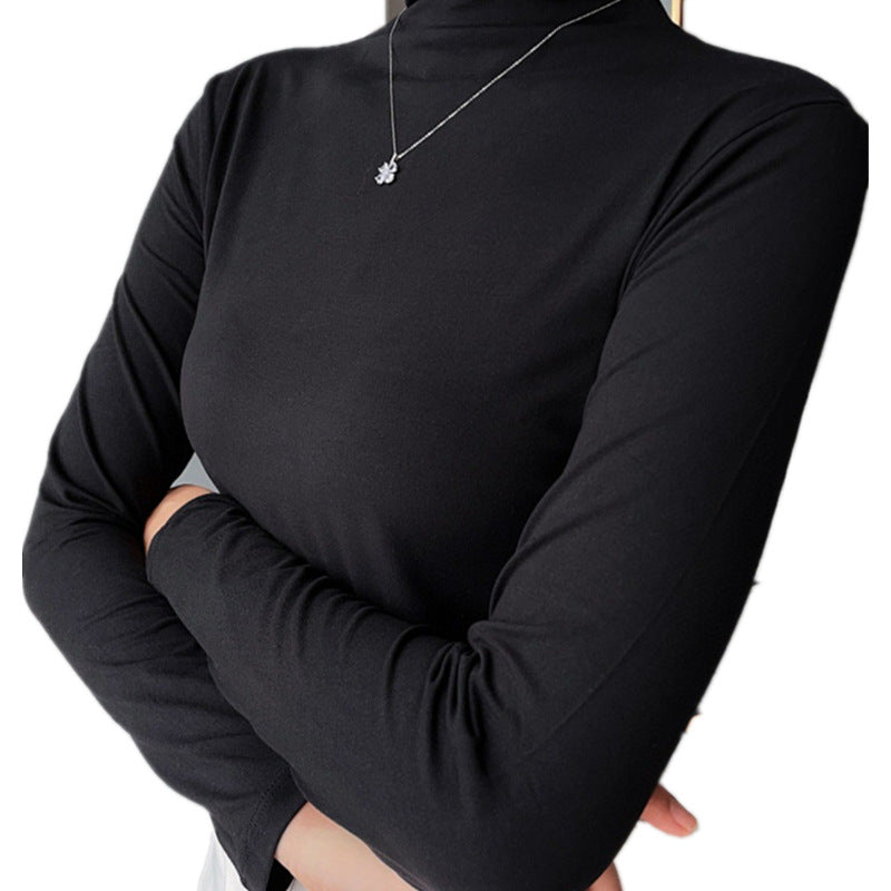 Women's Long Sleeve Top with Stand Collar