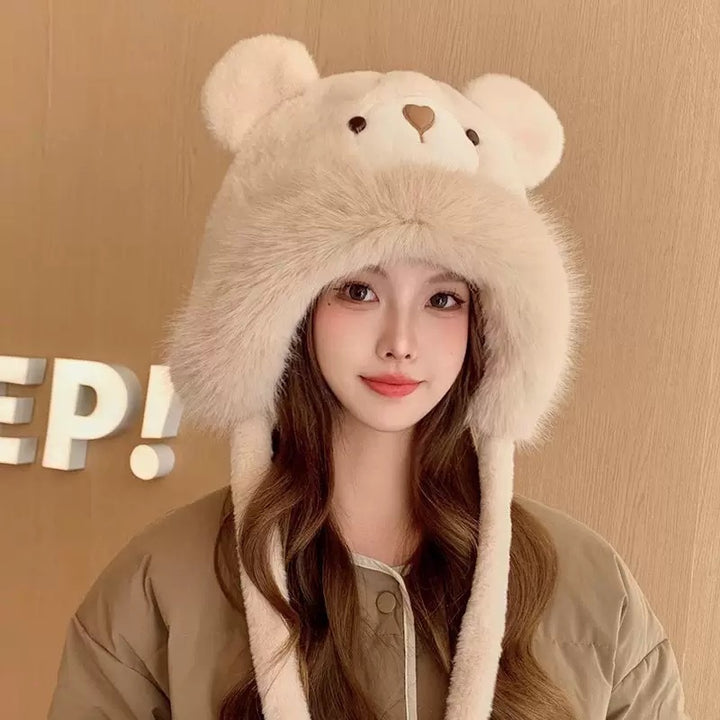 Plush set with hood, scarf, and gloves