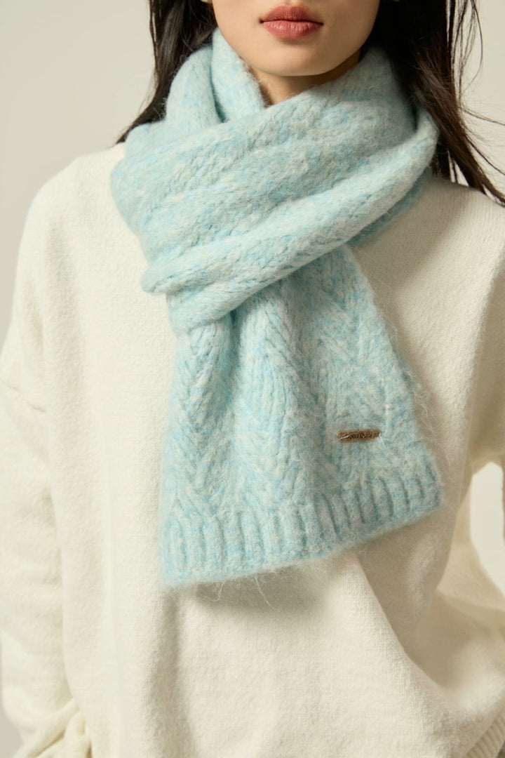 Thick alpaca wool scarf for winter