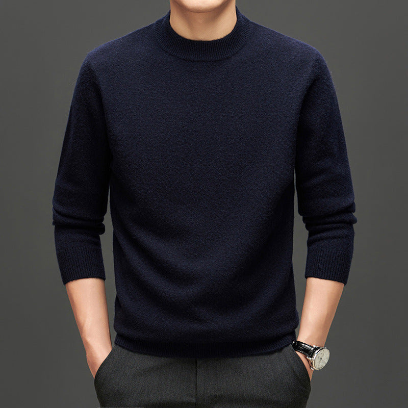 Men's cashmere sweater with stand-up collar, 400g