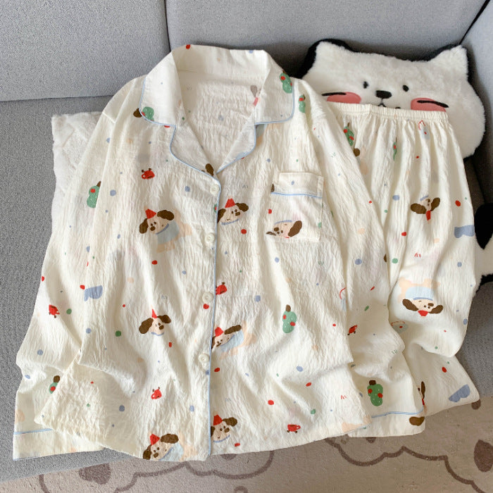 Women's Pajama Set made of cotton blend, long sleeve