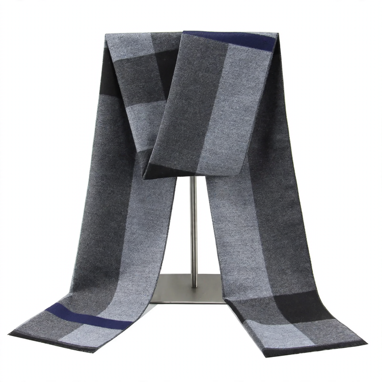 Classic men's winter scarf, checkered