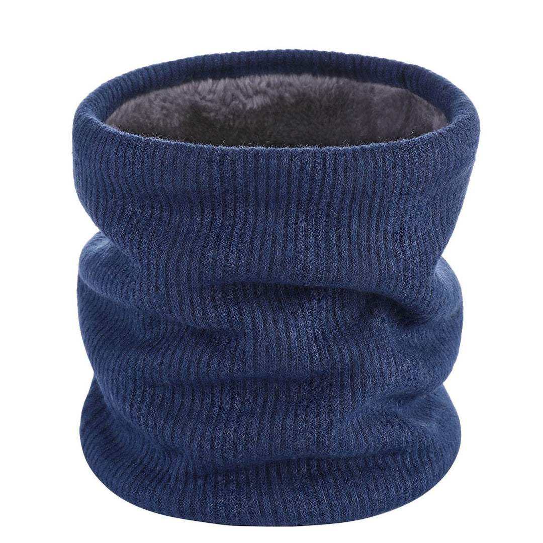 Padded tubular scarf, double-layered, warm