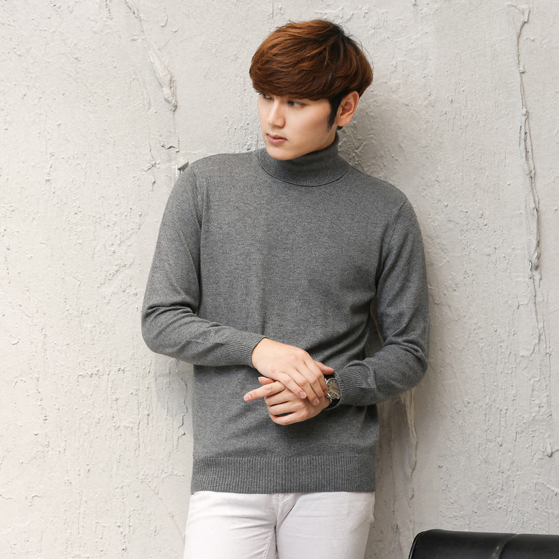 Men's Wool Sweater with Turtleneck