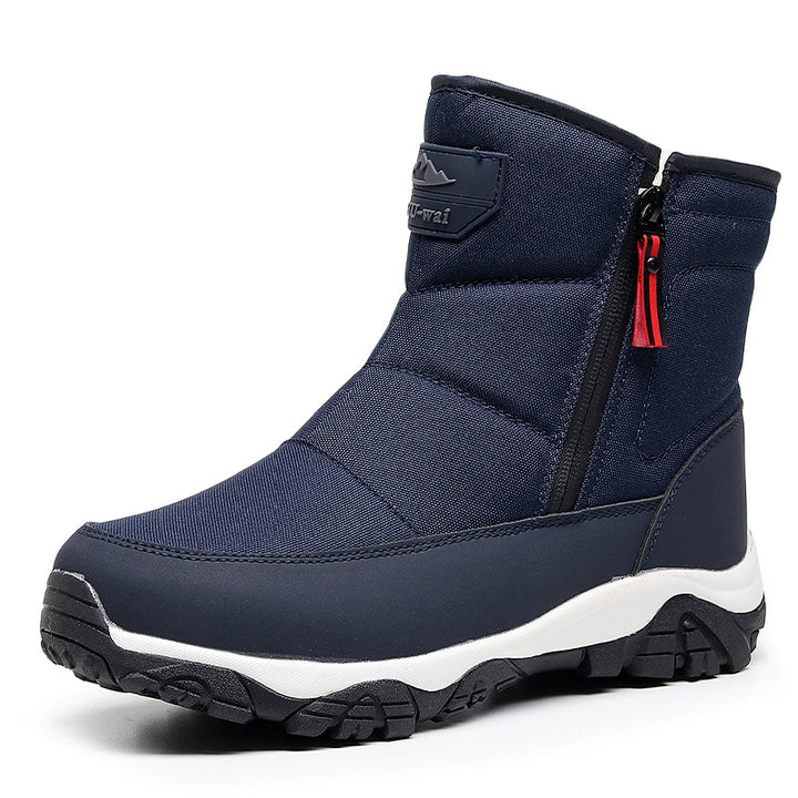 Padded men's winter boots, water-repellent