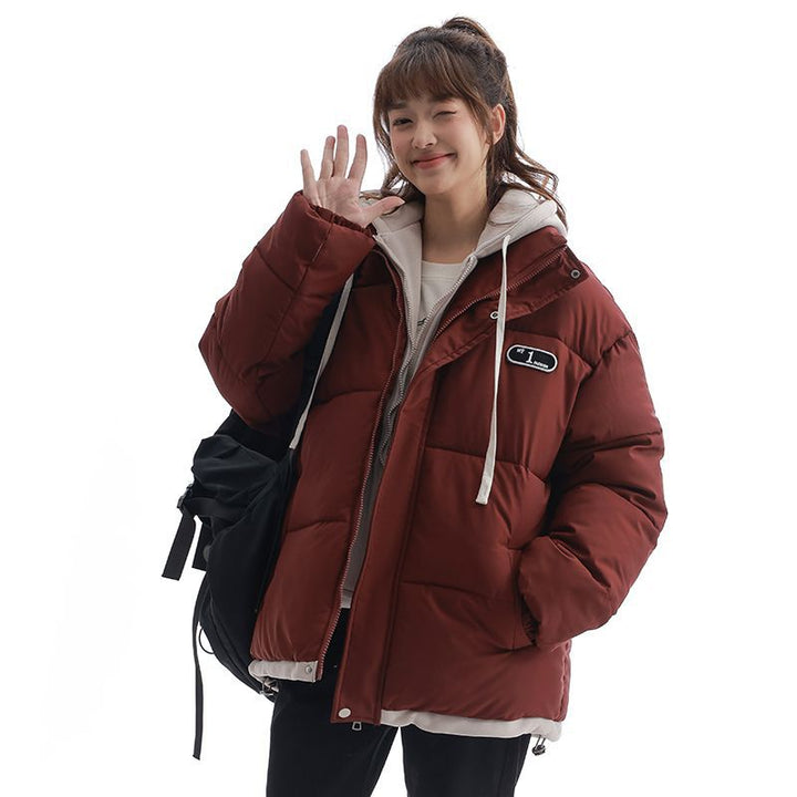 Padded unisex winter jacket in layered look