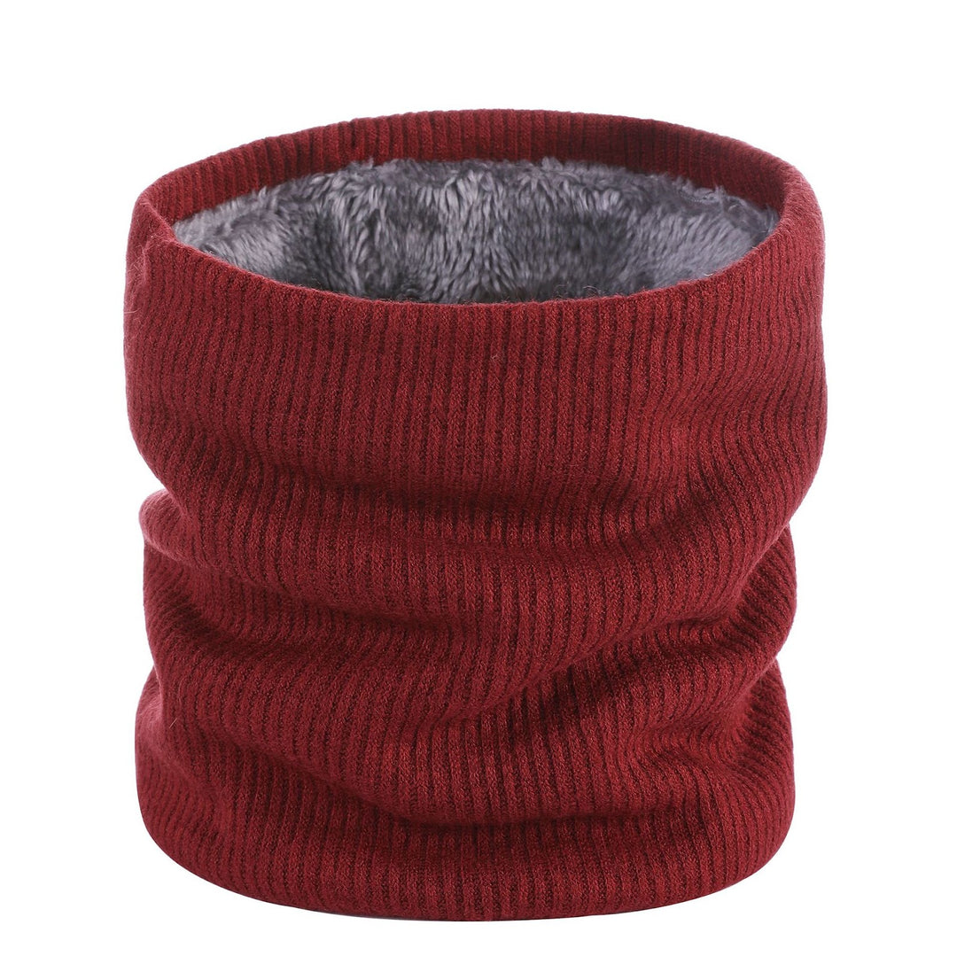 Padded tubular scarf, double-layered, warm